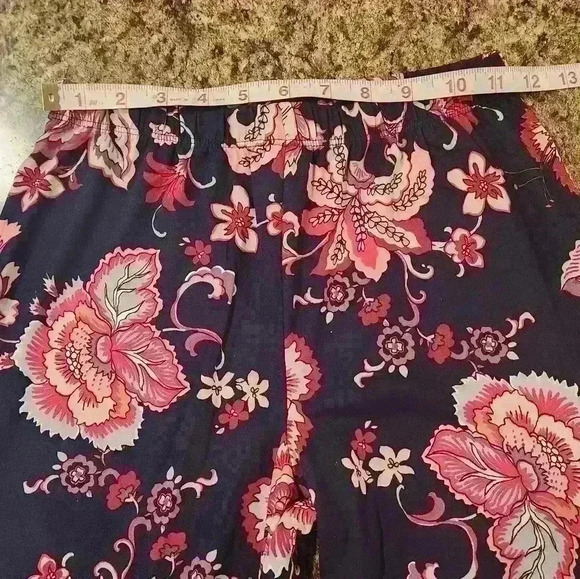 J. Jill  Wearever Floral Multi-Color Bell Leg Knit Pants - Picture 6 of 10